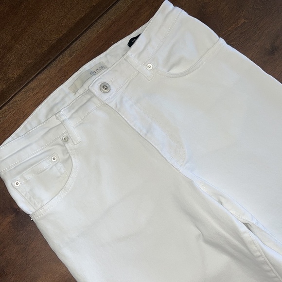 Ella moss White High Waisted Straight Leg Cropped Jeans Sz. 29/8 - Picture 6 of 17